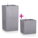 LECHUZA CANTO Stone 30 high + low stone grey LECHUZA CANTO Stone 30 high + low stone grey
