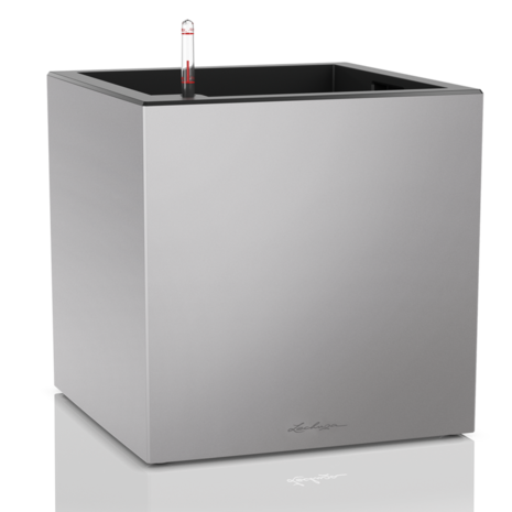 LECHUZA CANTO Premium low silver metallic