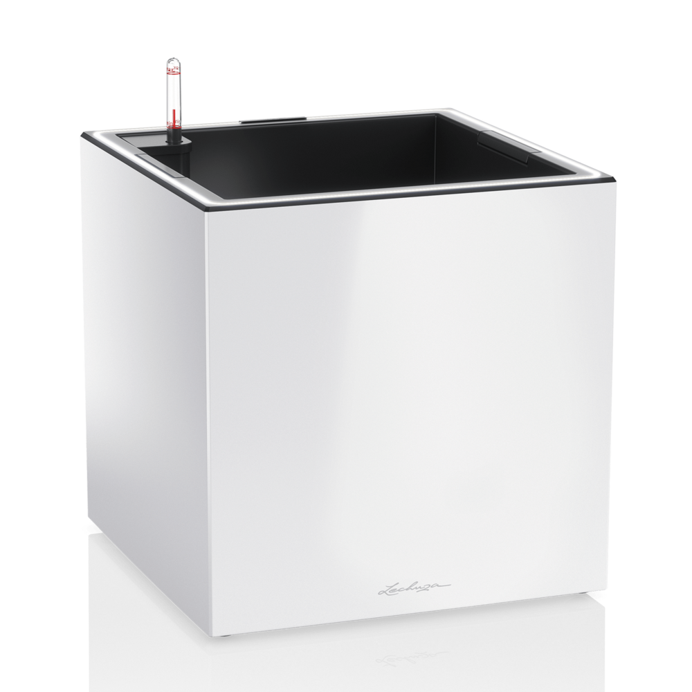 LECHUZA CANTO Premium low LED white high-gloss