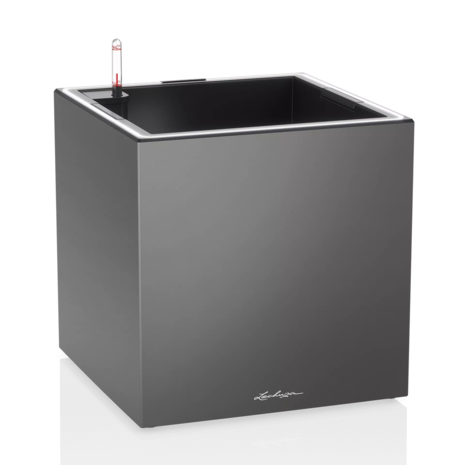 LECHUZA CANTO Premium low LED antraciet metallic