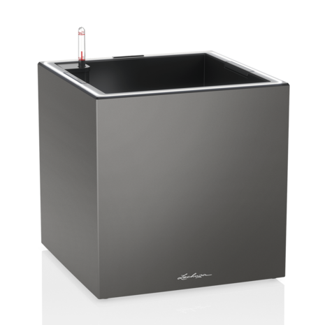 LECHUZA CANTO Premium low LED anthracite métallisé