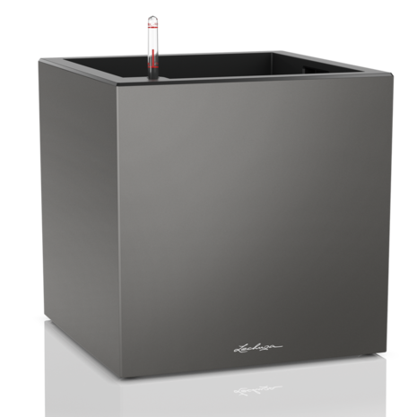 LECHUZA CANTO Premium low charcoal metallic