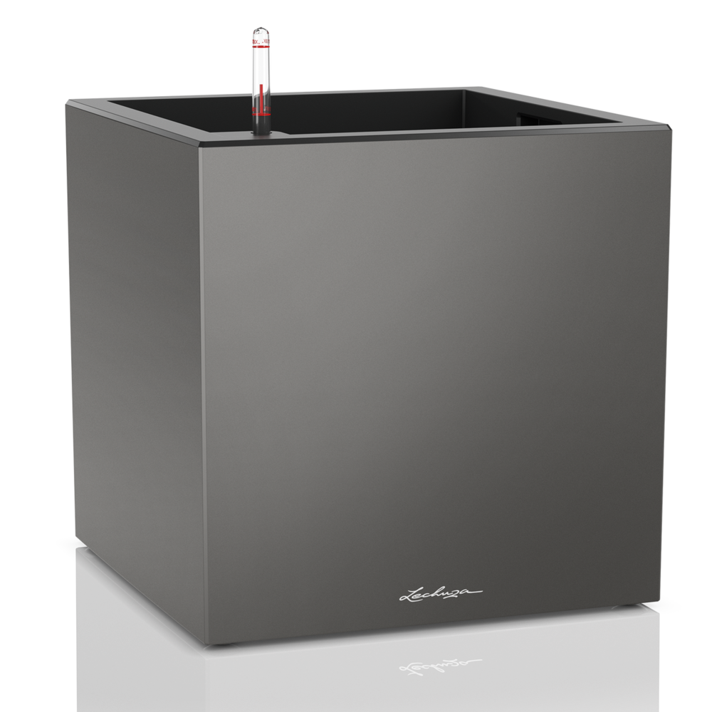 LECHUZA CANTO Premium low charcoal metallic