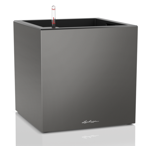 LECHUZA CANTO Premium low charcoal metallic