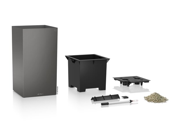 LECHUZA CANTO Premium high anthrazit metallic LECHUZA CANTO Premium high anthrazit metallic