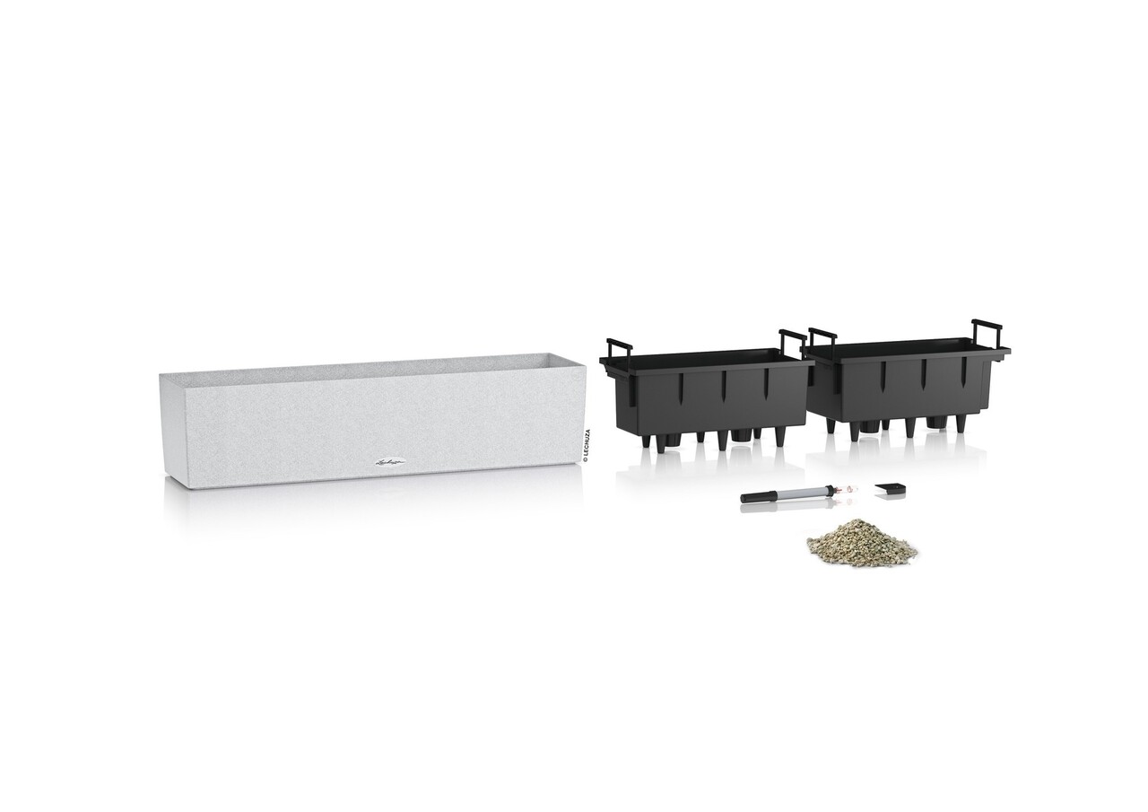 LECHUZA BALCONERA Stone kwarts wit LECHUZA BALCONERA Stone kwarts wit