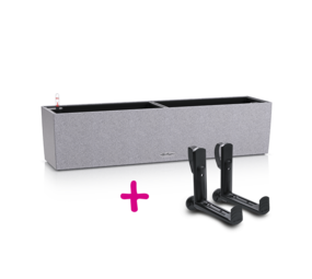BALCONERA Stone 80 stone grey + LECHUZA Balcony box holder BALCONERA Stone 80 stone grey + LECHUZA Balcony box holder