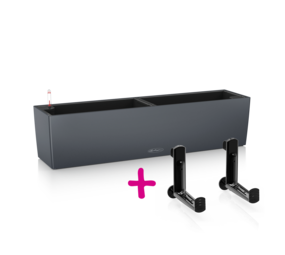 BALCONERA Color 80 leisteengrijs + LECHUZA-Balkonbakhouder