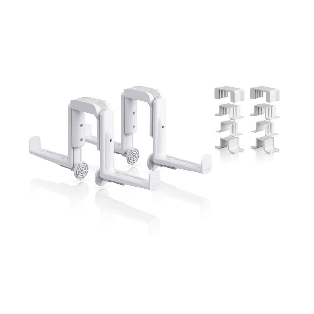 Balcony box holder DUO + adapter set (4-part) white Balcony box holder DUO + adapter set (4-part) white