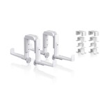 Balcony box holder DUO + adapter set (4-part) white
