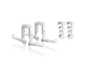 Support de boîte de balcon DUO + kit d’adaptation (4 parties) blanc
