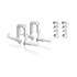 Balcony box holder DUO + adapter set (4-part) white