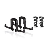 Balcony box holder DUO + adapter set (4-part) black