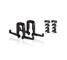 Balkonbakhouder DUO + adapter set (4-onderdelen) zwart