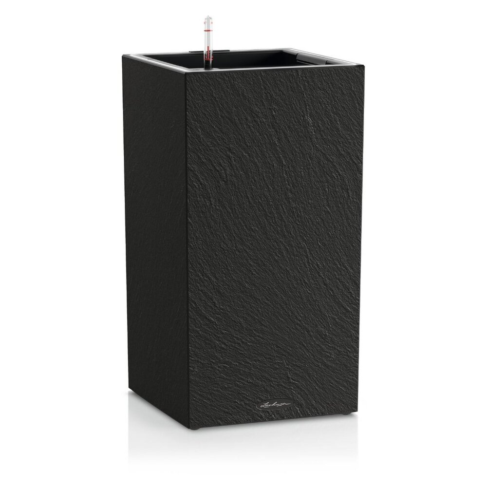 LECHUZA CANTO Slatestone high LED dark grey