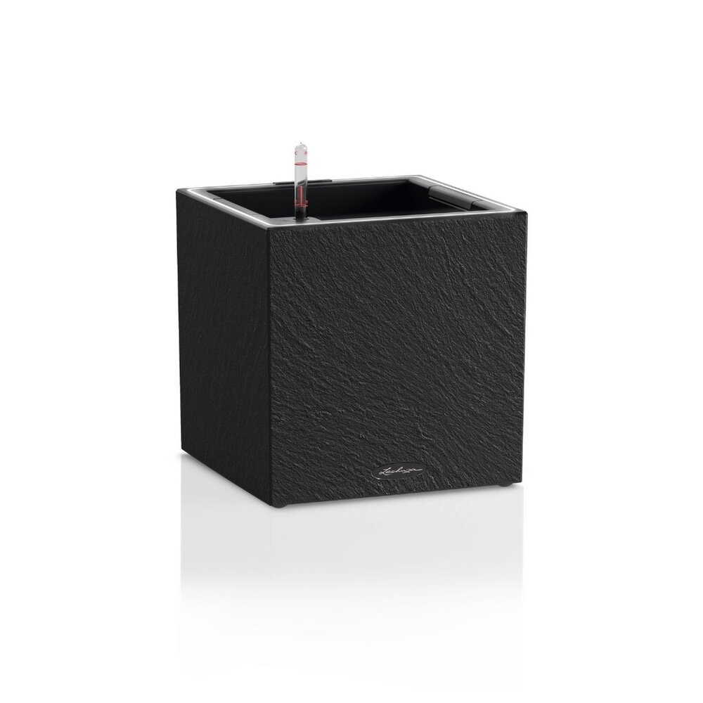 LECHUZA CANTO Slatestone low LED gris foncé LECHUZA CANTO Slatestone low LED gris foncé