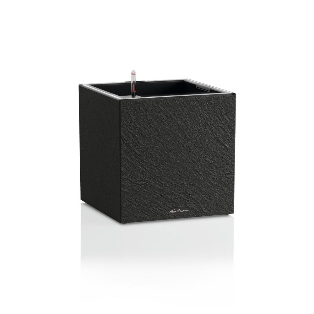 LECHUZA CANTO Slatestone low LED gris foncé LECHUZA CANTO Slatestone low LED gris foncé