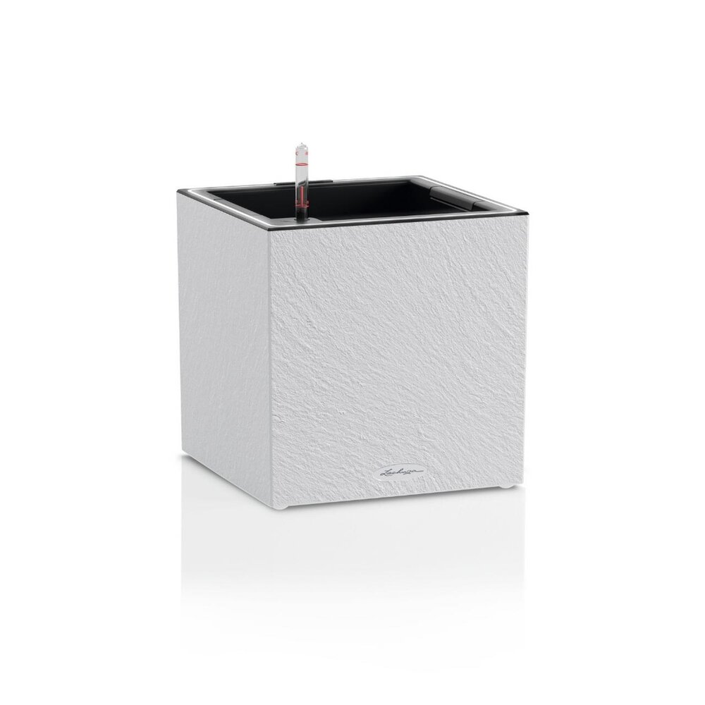 LECHUZA CANTO Slatestone low LED gris clair