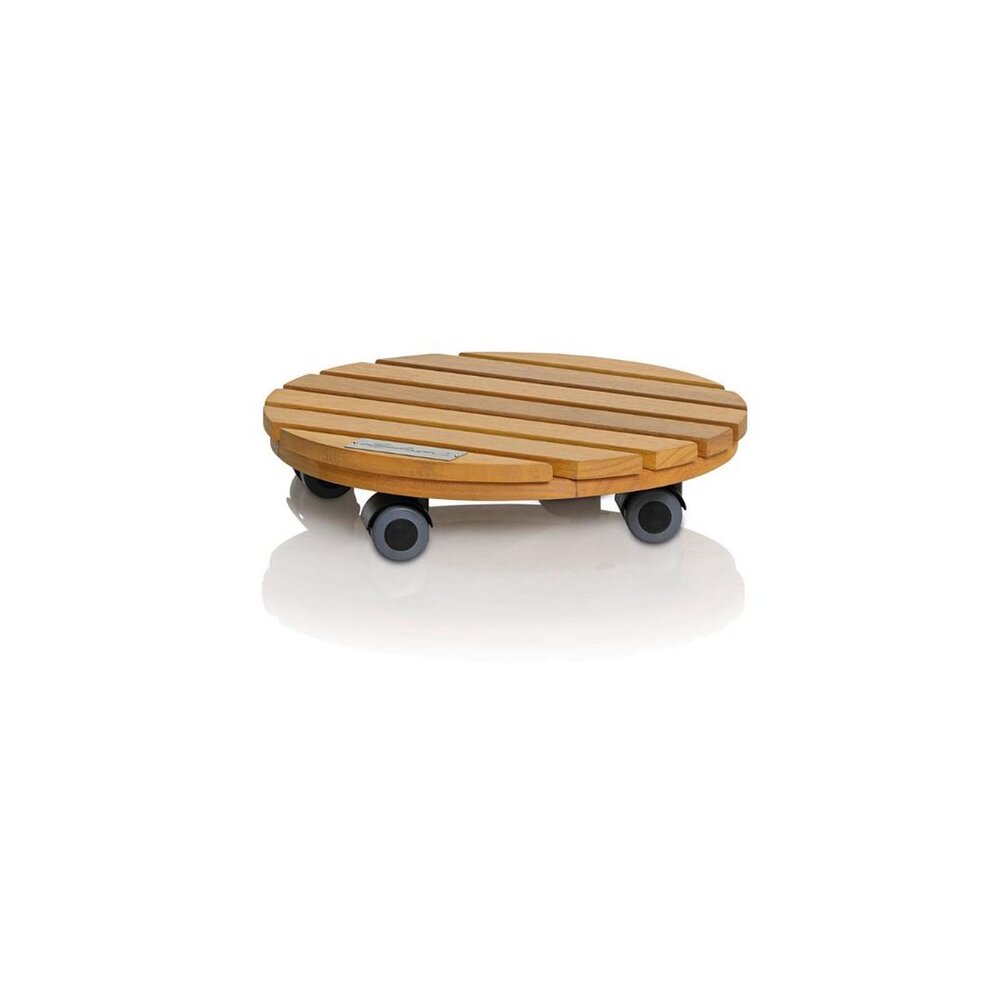 LECHUZA Coaster Plantenroller Natural Wood round eucalyptushout