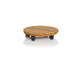 Plantenroller Natural Wood round eucalyptushout