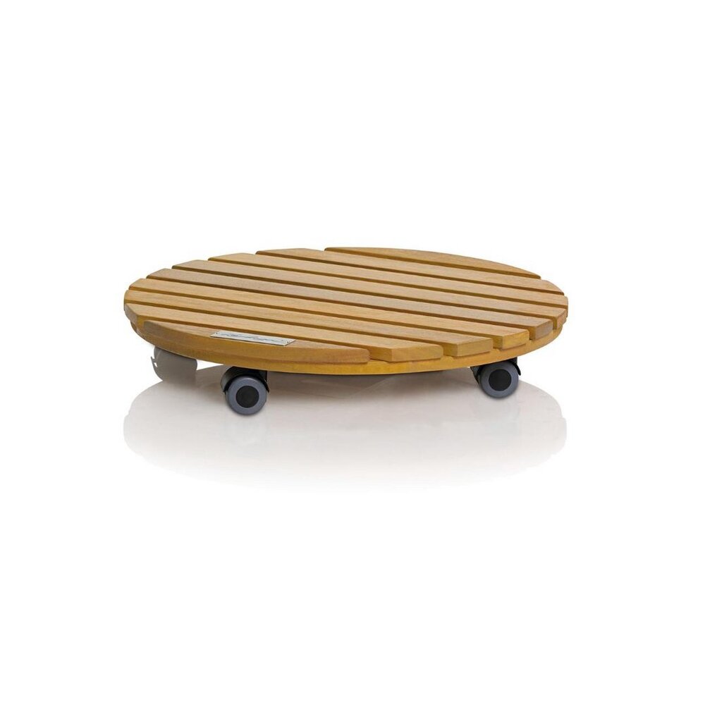 LECHUZA Coaster Plantenroller Natural Wood round eucalyptushout