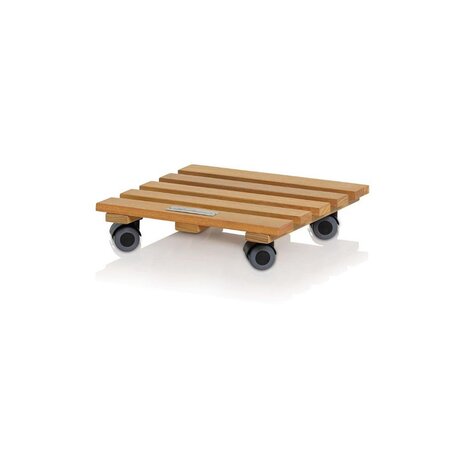 LECHUZA Natural Wood coasters square eucalyptus wood