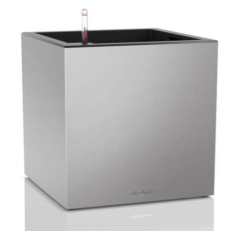 LECHUZA CANTO Premium low zilver metallic