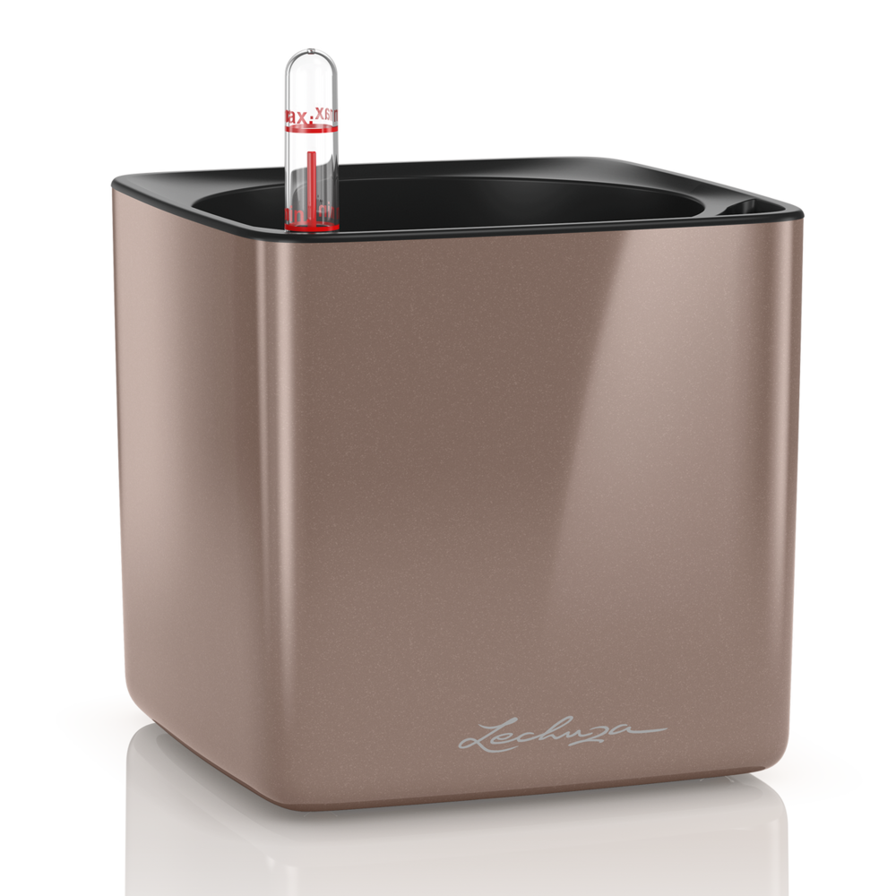 LECHUZA CUBE Glossy smoky diamond highgloss