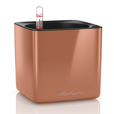 LECHUZA CUBE Brillant épicé cuivre brillant