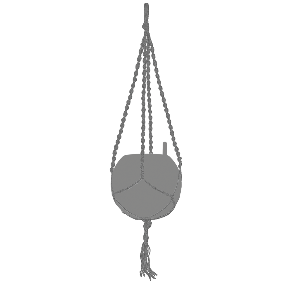 LECHUZA Macramé BOHO antraciet