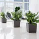 LECHUZA CUBE silver metallic LECHUZA CUBE silver metallic