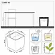 LECHUZA CUBE silver metallic LECHUZA CUBE silver metallic