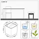 LECHUZA CUBE silver metallic LECHUZA CUBE silver metallic