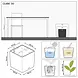 LECHUZA CUBE silver metallic LECHUZA CUBE silver metallic