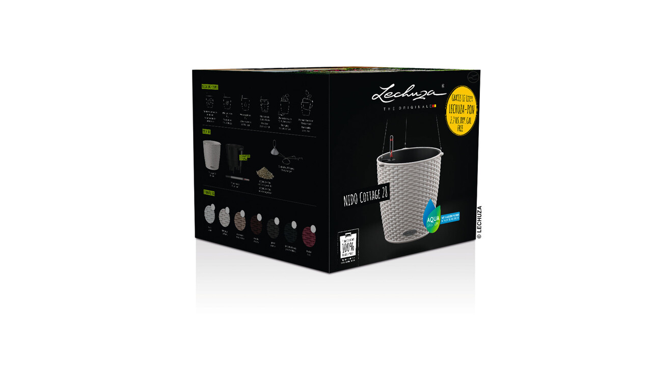 LECHUZA NIDO Cottage noir graphite