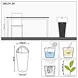 LECHUZA DELTA white high-gloss LECHUZA DELTA white high-gloss