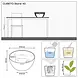 LECHUZA CUBETO Stone blanc quartz LECHUZA CUBETO Stone blanc quartz