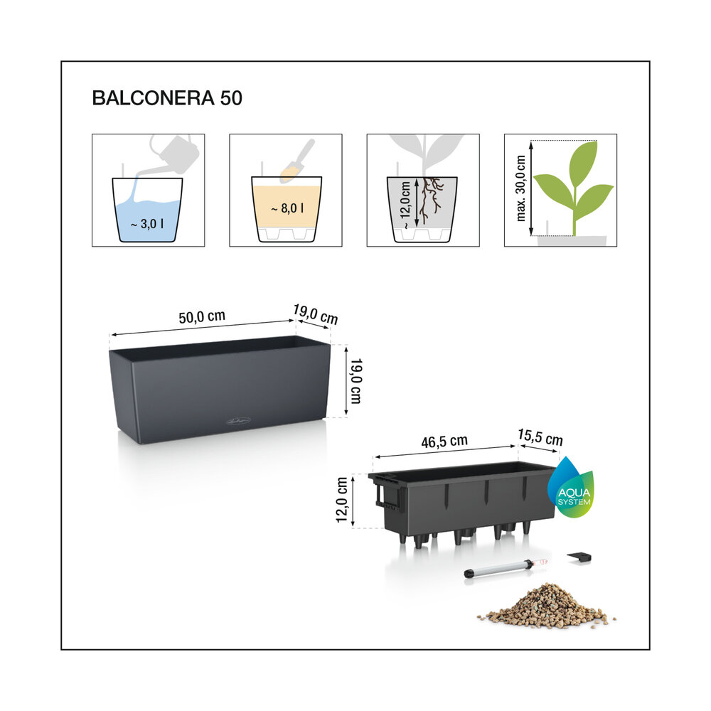 LECHUZA BALCONERA Color petrol blauw