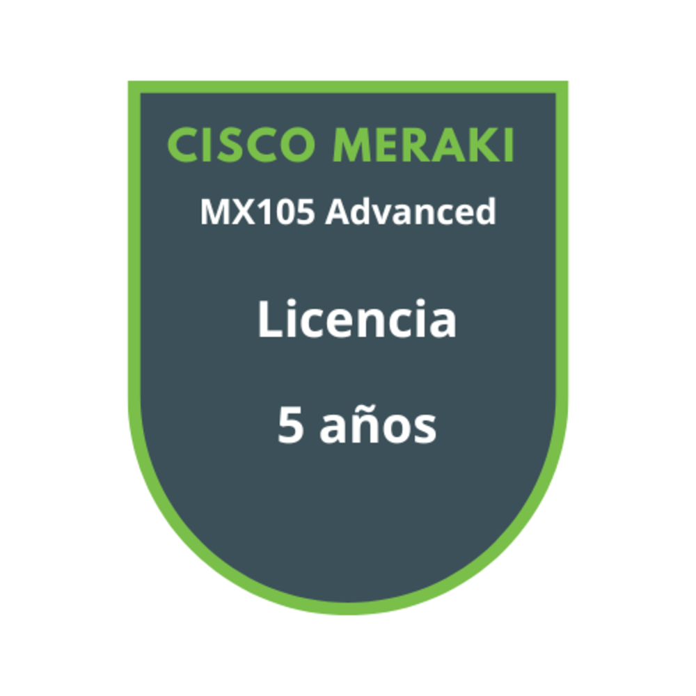 Cisco Firewall Meraki MX105 Advanced Licencia 5 años Cisco Firewall Meraki MX105 Advanced Licencia 5 años