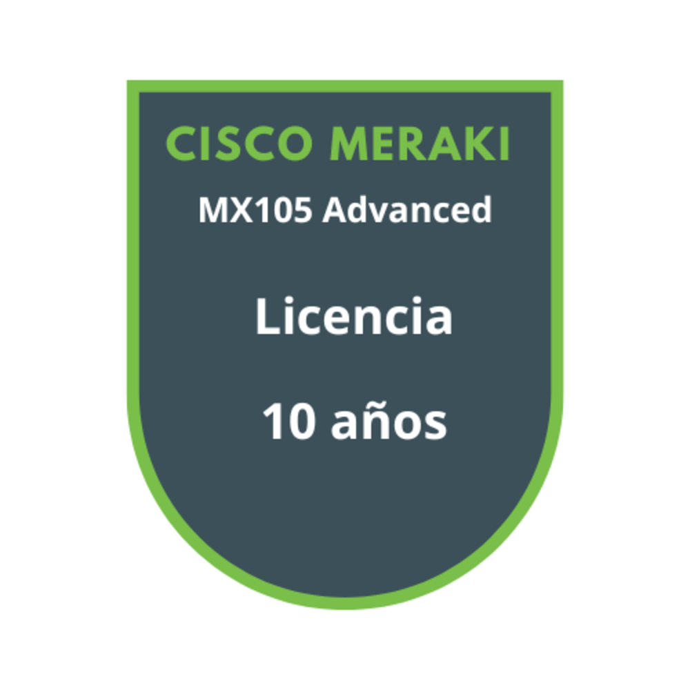 Cisco Firewall Meraki MX105 Advanced Licencia 10 años Cisco Firewall Meraki MX105 Advanced Licencia 10 años