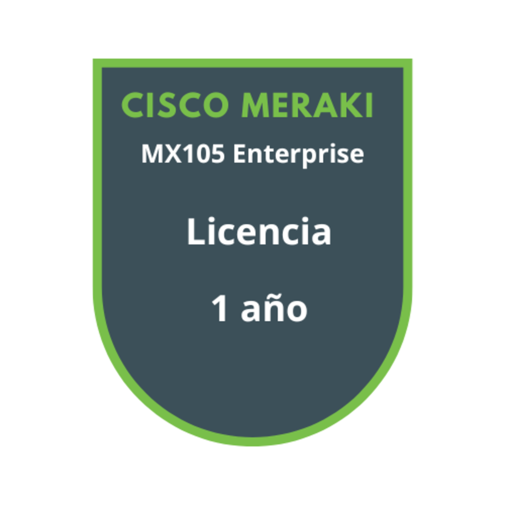 Cisco Meraki MX105 Enterprise Licencia 1 año Cisco Meraki MX105 Enterprise Licencia 1 año