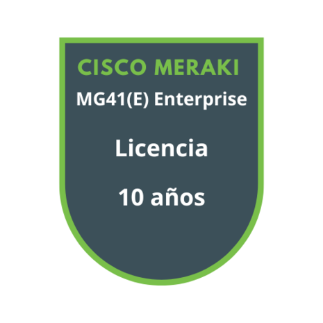 Cisco Meraki MG41(E) Enterprise Licencia 10 años Cisco Meraki MG41(E) Enterprise Licencia 10 años