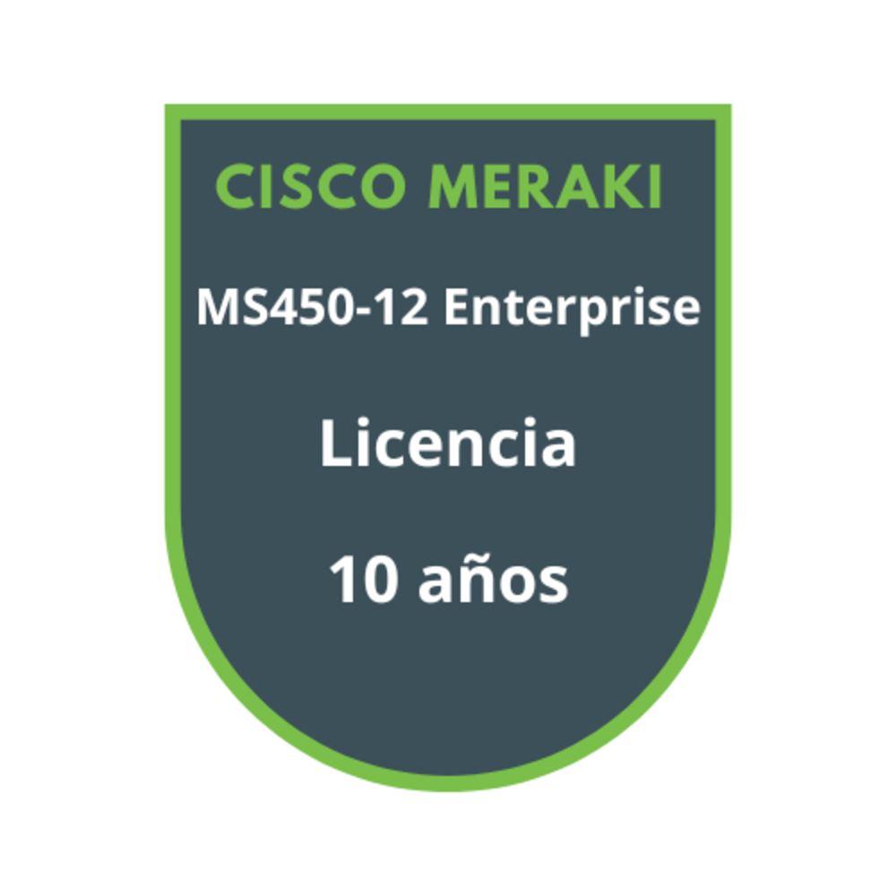 Cisco Meraki MS450-12 Enterprise Licencia 10 años Cisco Meraki MS450-12 Enterprise Licencia 10 años