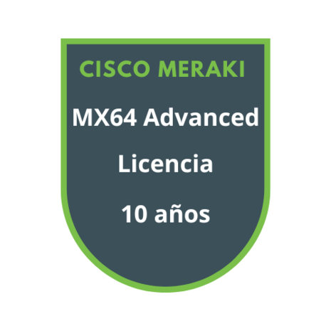 Cisco Meraki MX64 Advanced Security Licencia 10 años Cisco Meraki MX64 Advanced Security Licencia 10 años