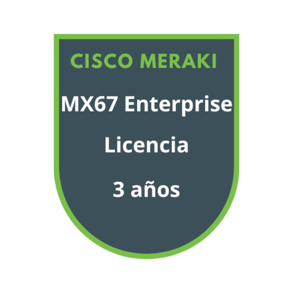Cisco Meraki MX67 Enterprise Licencia 3 años Cisco Meraki MX67 Enterprise Licencia 3 años