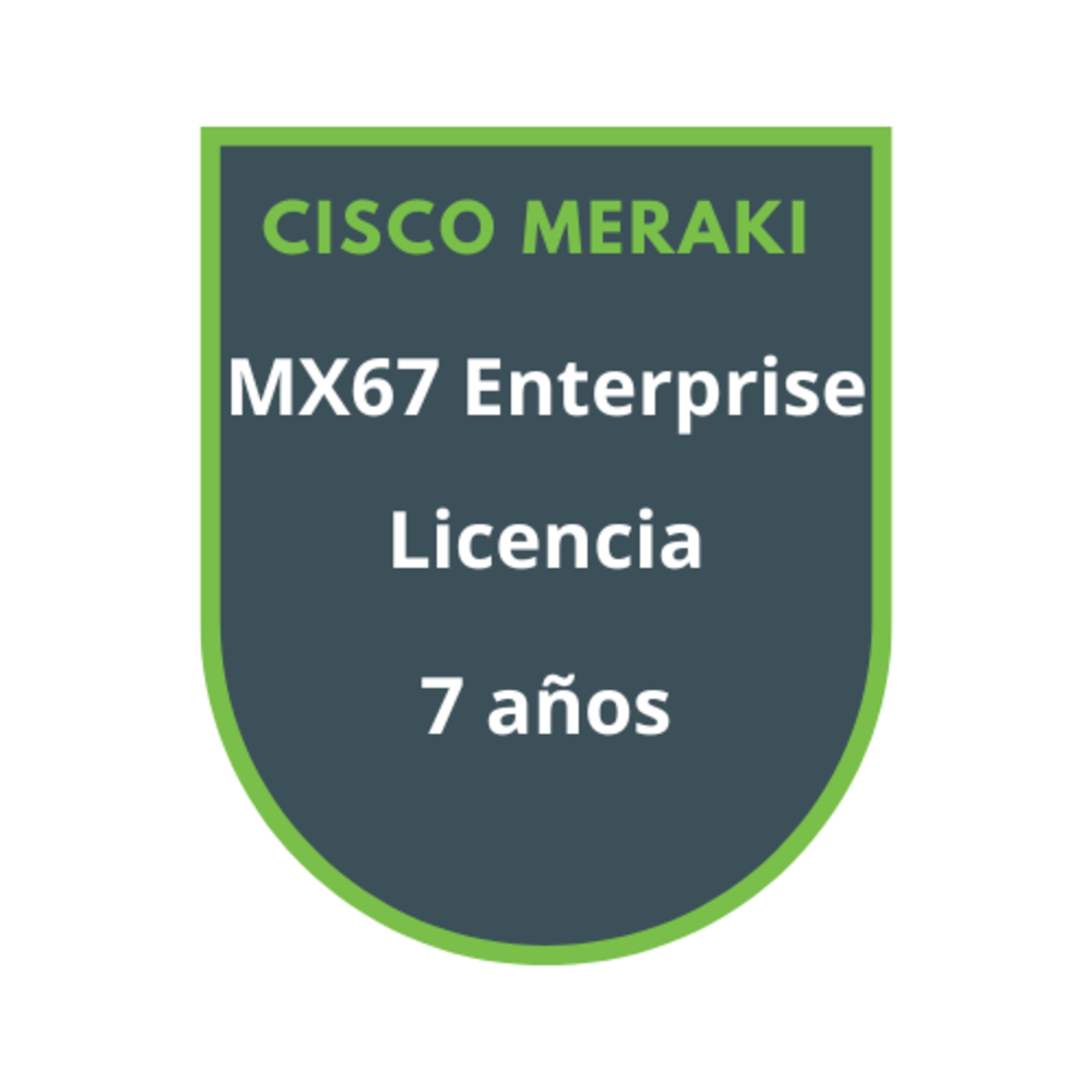 Cisco Meraki MX67 Enterprise Licencia 7 años Cisco Meraki MX67 Enterprise Licencia 7 años