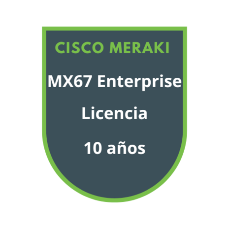 Cisco Meraki MX67 Enterprise Licencia 10 años Cisco Meraki MX67 Enterprise Licencia 10 años