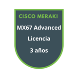 Cisco Meraki MX67 Advanced Security Licencia 3 años Cisco Meraki MX67 Advanced Security Licencia 3 años