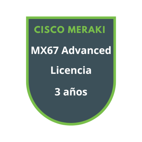 Cisco Meraki MX67 Advanced Security Licencia 3 años Cisco Meraki MX67 Advanced Security Licencia 3 años