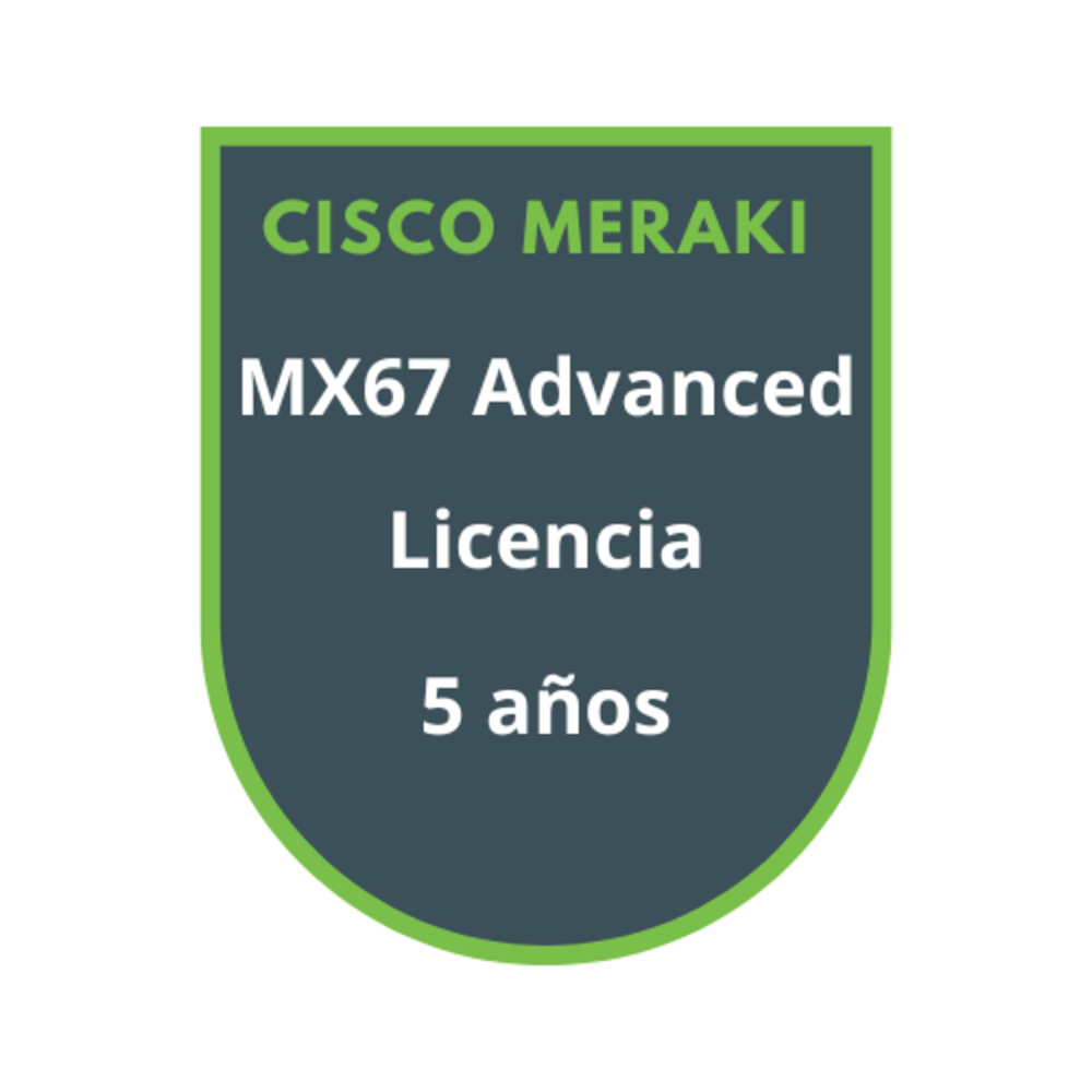 Cisco Meraki MX67 Advanced Security Licencia 5 años Cisco Meraki MX67 Advanced Security Licencia 5 años